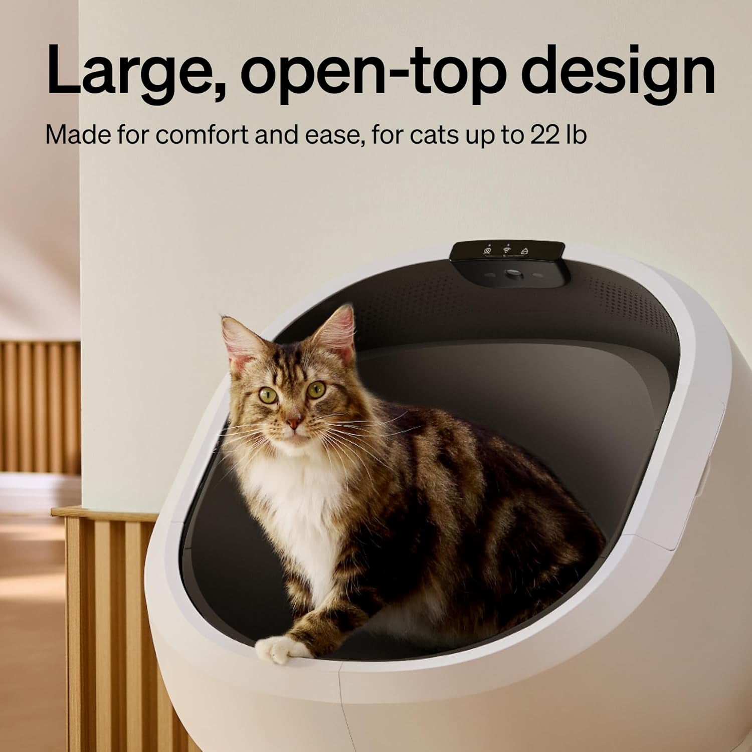 PETLIBRO Automatic Litter Box with Ai-Camera Waste Analysis, Auto Odor-Control Self Cleaning Litter Box, Large Open-Top Luma Smart Litterbox with Multi-Cats Recognition, Usage Tracking, Safety Sensors