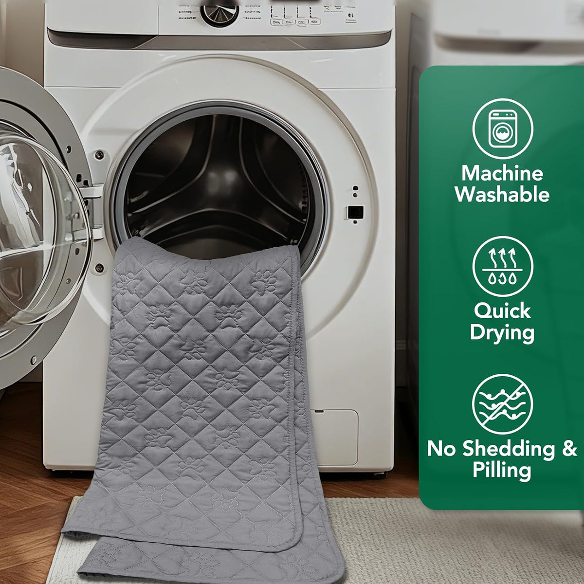 PAWFINITY Waterproof Bed Cover for Dogs, Pet Blanket for Mattress Washable