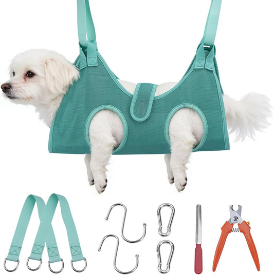 Bitbat Dog Grooming Hammock for Small Dogs & Cats, Pet Nail Sling Harness