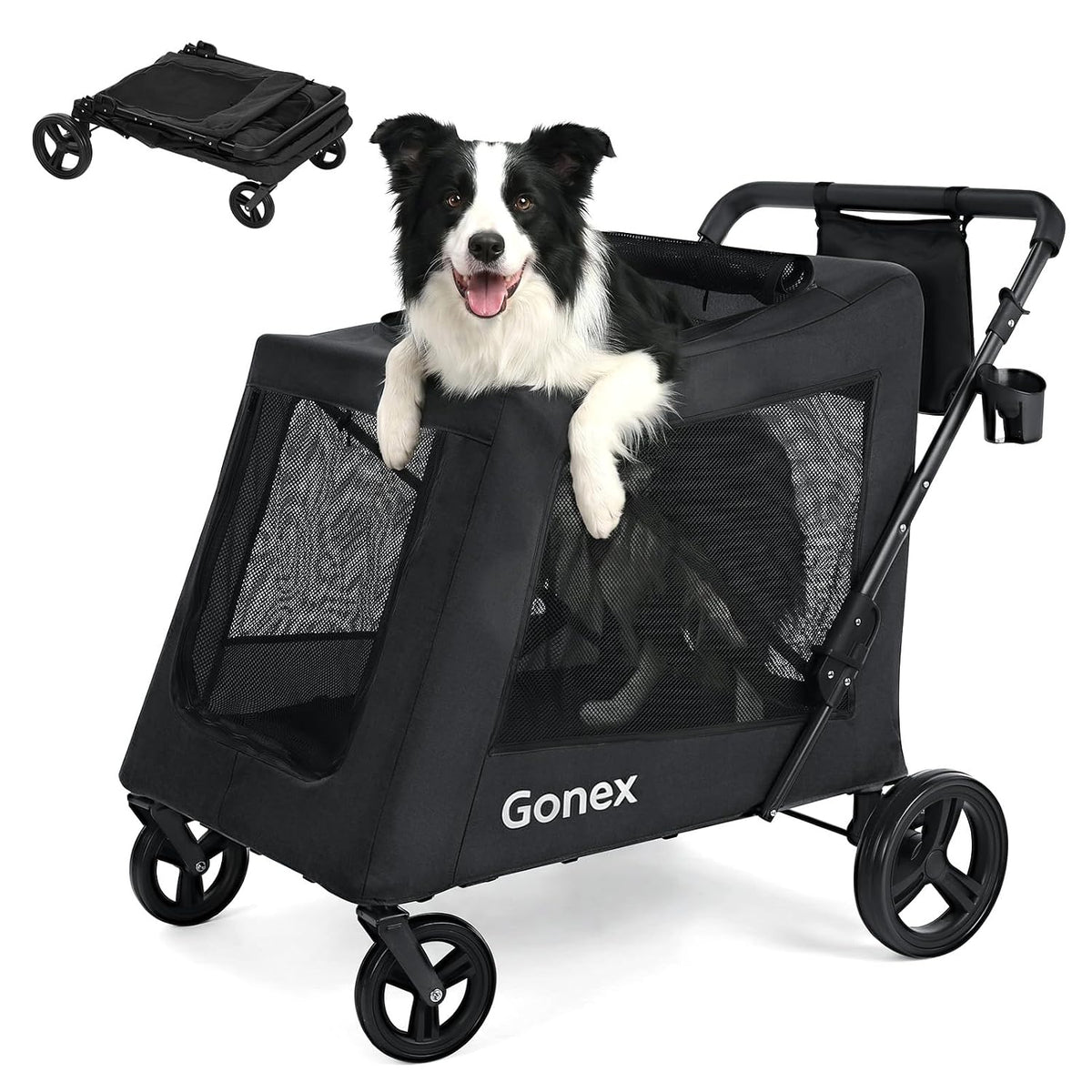 Gonex Dog Stroller for Large & Medium Dogs, 135 Lbs Foldable Wagon