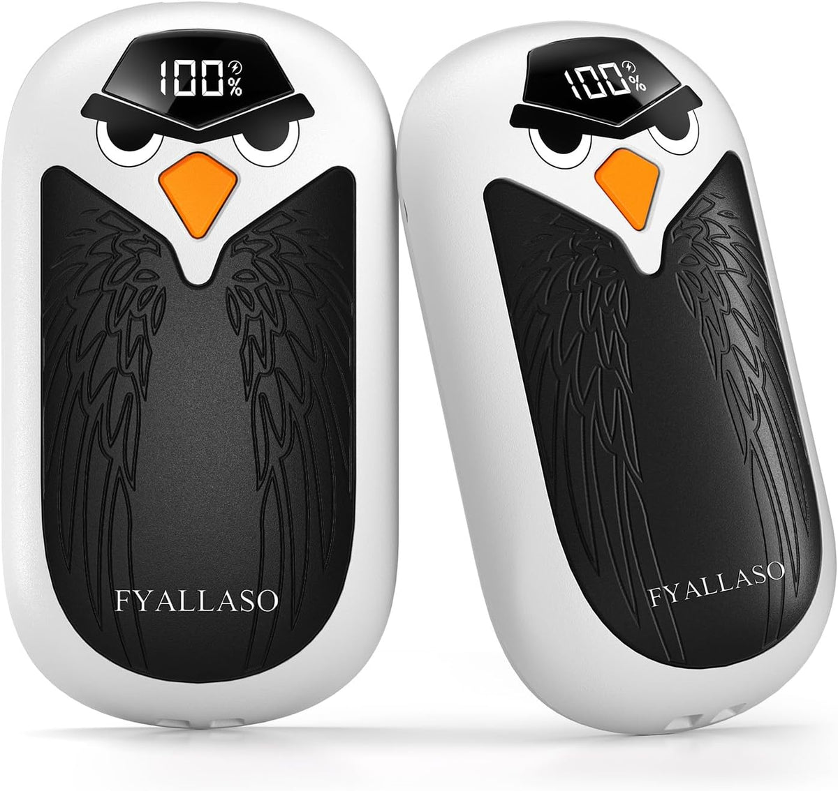 Hand Warmers Rechargeable 2 Pack- LED Display, Cute White Elephant Gifts