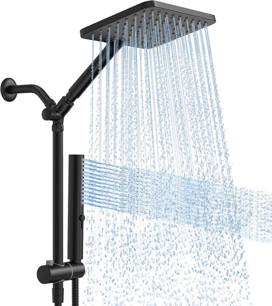 10" High Pressure Rainfall Shower Head with Handheld, Dual Combo