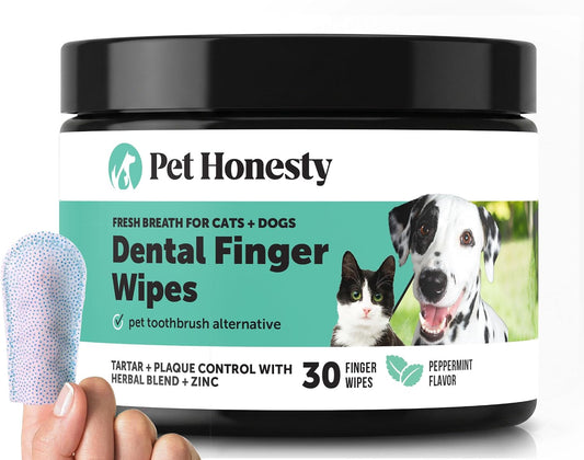 Pet Honesty Vet Recommended Cat & Dog Teeth Cleaning Wipes, 30 Ct