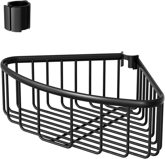 Fits Corner Shower Caddy Tension Pole Only: Stainless Steel Waterproof Bathroom Shelf Basket - Large Size 7.28" D X 11.81" W X 3.66" H