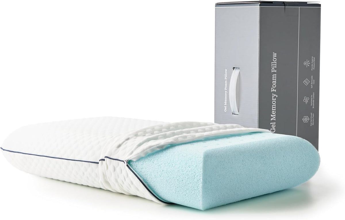 WEEKENDER Cooling Gel Memory Foam Pillow, Ventilated, Standard Size
