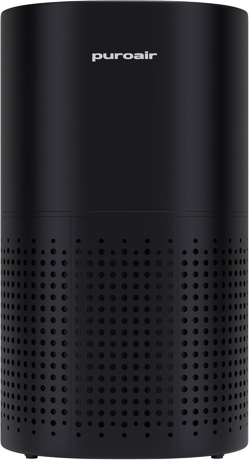 Puroair 240 HEPA Air Purifiers for Home Pets Bedroom 1000 Ft² - Black