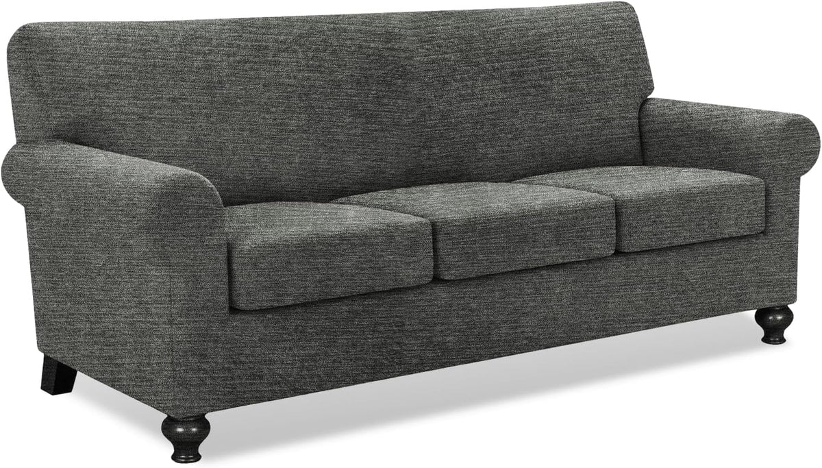 URBANLIFE 4-Piece Stretch Sofa Covers for 3 Cushion Couch, Gray