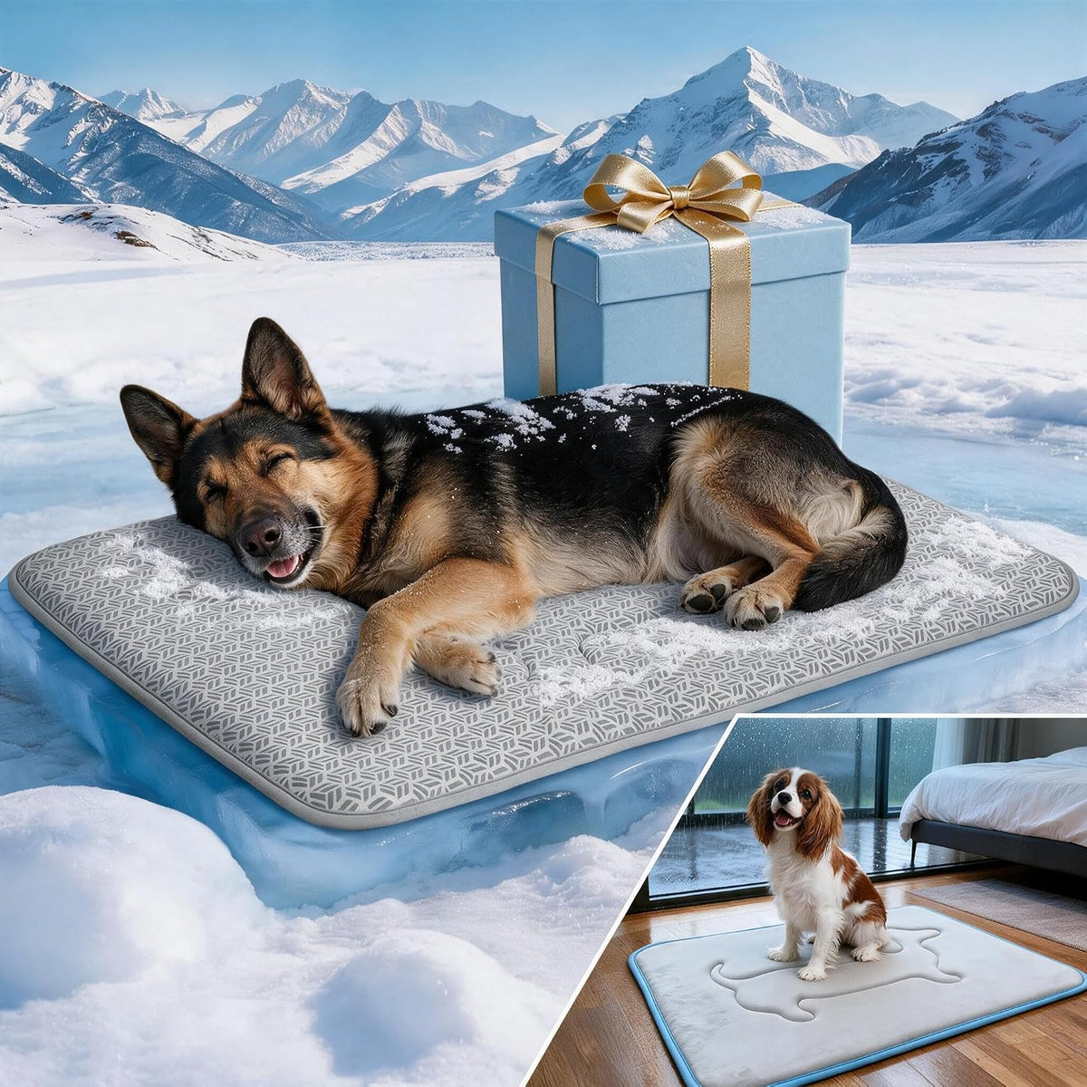 Cooling Mat for Dogs, Short Plush Crate Large Pet Pad Bed Indoor Outdoor XL