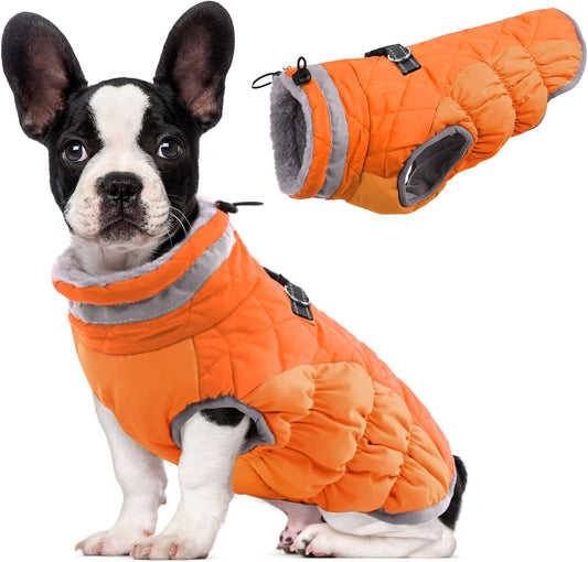 Dog Coat Warm Dog Winter Coat Waterproof Dogs Jacket with Harness