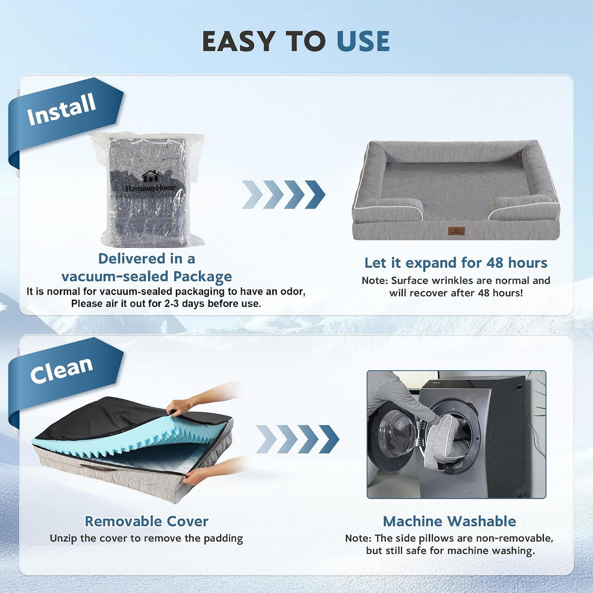 Cooling Dog Bed,Dual-Cooling Design,Q-Max >0.4 Cool Pet Beds for Large Dogs