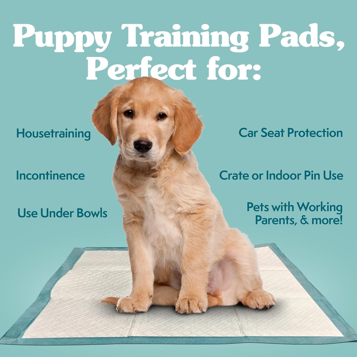 Simple Solution Extra Large Pee Pads for Dogs, Puppy Potty Training, Leak Proof Dog Pads, Pet Pee Pad, Disposable Puppy Pad, XLARGE 28"X30" | Dog Training Pads, Puppy Potty Training, Housebreaking, Disposable Pee Pads, Floor Protection, Indoor Potty, Puppy Essentials
