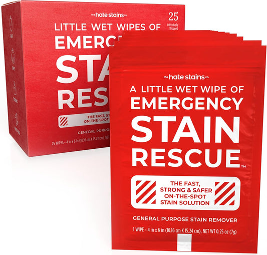 Emergency Stain Rescue Stain Remover Wipes 25 Pack, 1 Count (Pack of 25)