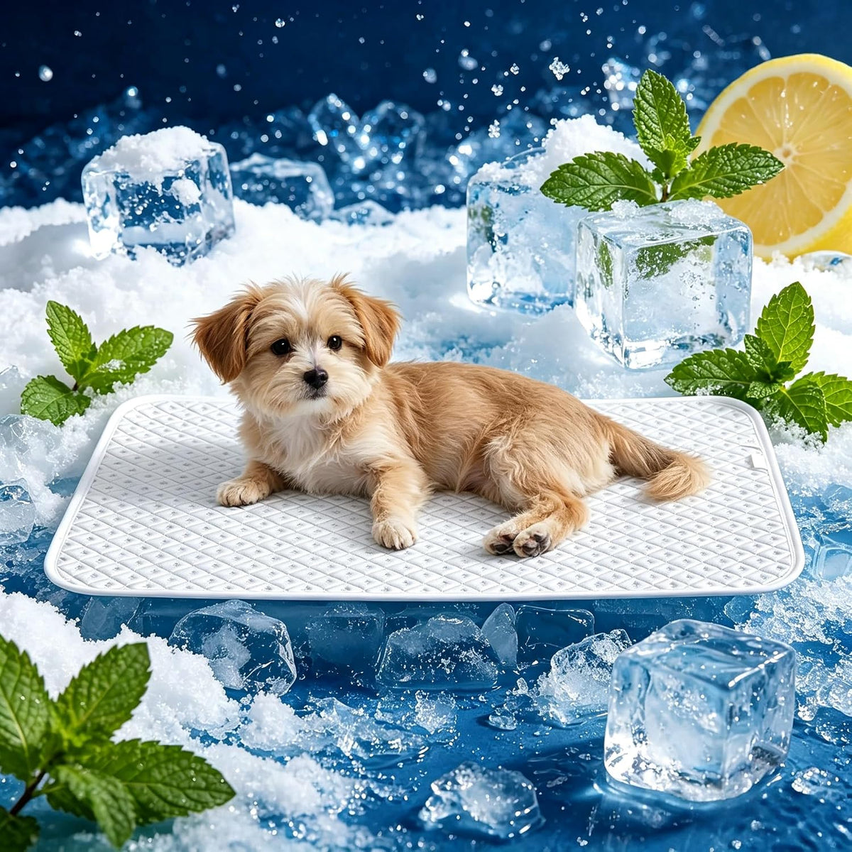Self-Cooling Dog Mat, Q-Max>0.5 Breathable Pet Pad for Summer