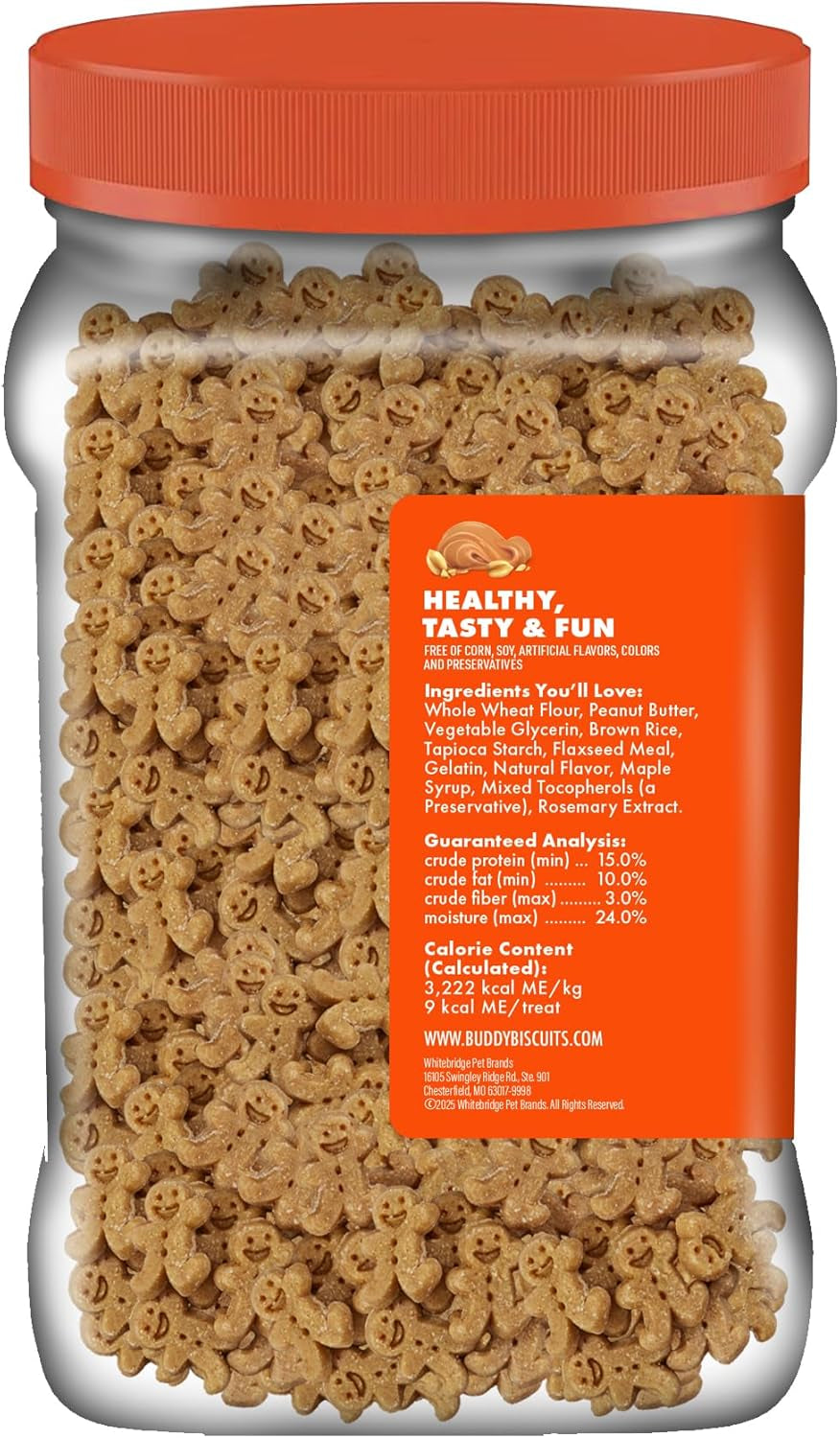 Buddy Softies Soft & Chewy Dog Treats Peanut Butter 20 Oz. Jar