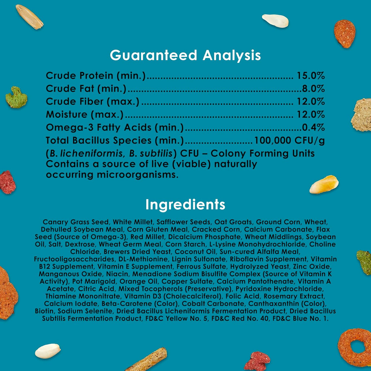 Kaytee Forti-Diet Pro Health+Safflower Nourish+Protect Cockatiel Food