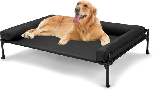 Veehoo Outdoor Elevated Dog Bed-Cooling Raised Dog Cot for Large Sized Dogs