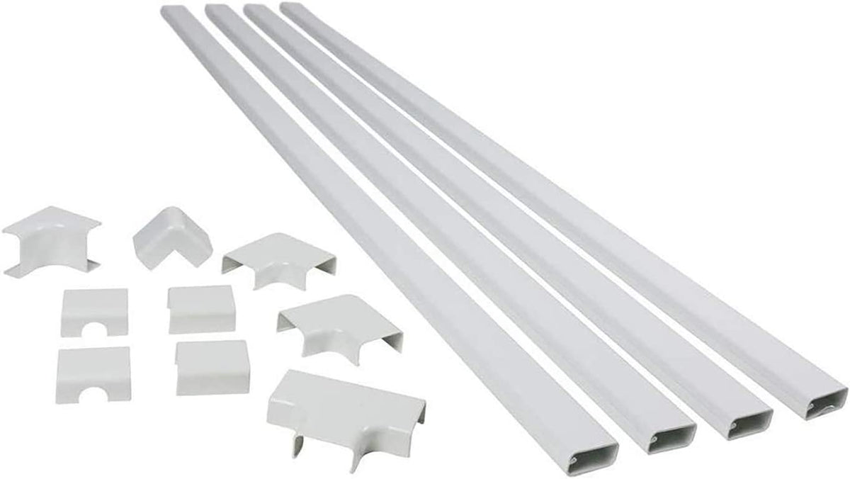 Legrand Wiremold Cordmate II 120 Inch 12 Piece Cord Cover Kit White