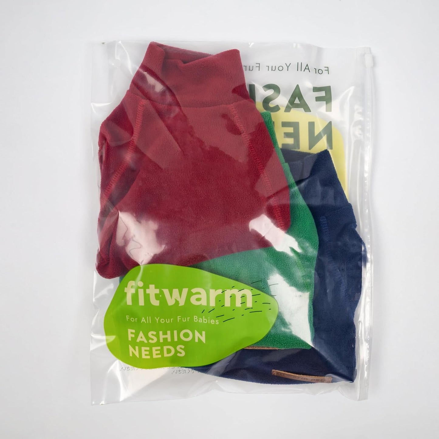 Fitwarm 3 Pack Classic Fleece Dog Sweater, Christmas Dog Winter Clothes for Small Dogs Boy Girl, Holiday Xmas Pet Apparel, Burgundy Red, Green, Navy Blue, Large