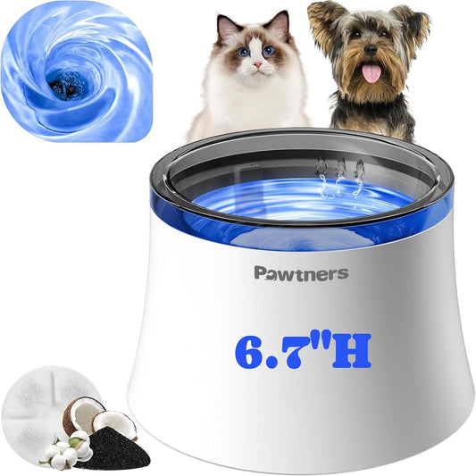Pawtners 1 Gal/3.5L Dog Water Fountain, Automatic Dog Water Bowl Dispenser