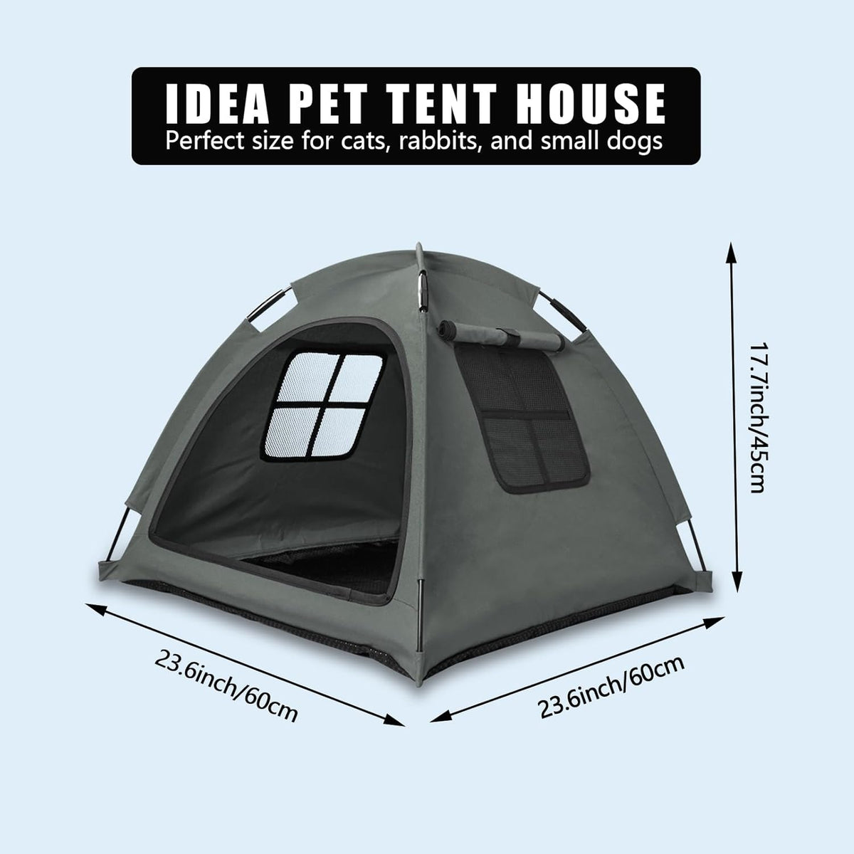 Anti-Anxiety Open Pet Tent for Cats & Dogs, Calming Hideaway
