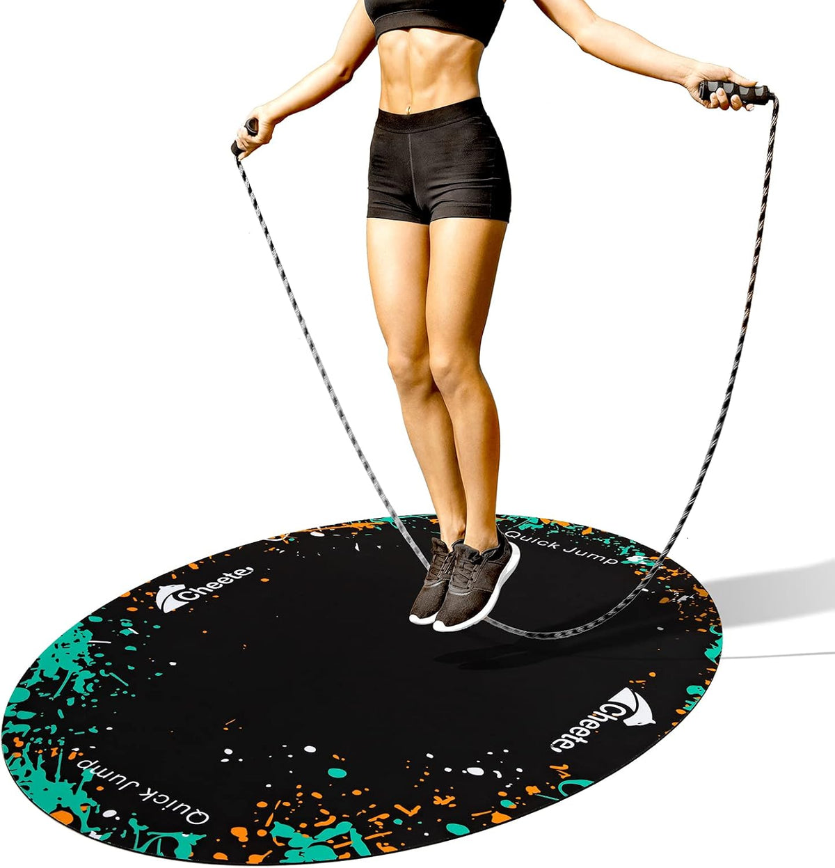 Jump Rope Mat, Workout Mats for Home Gym Flooring,48"X36" (5Mm)