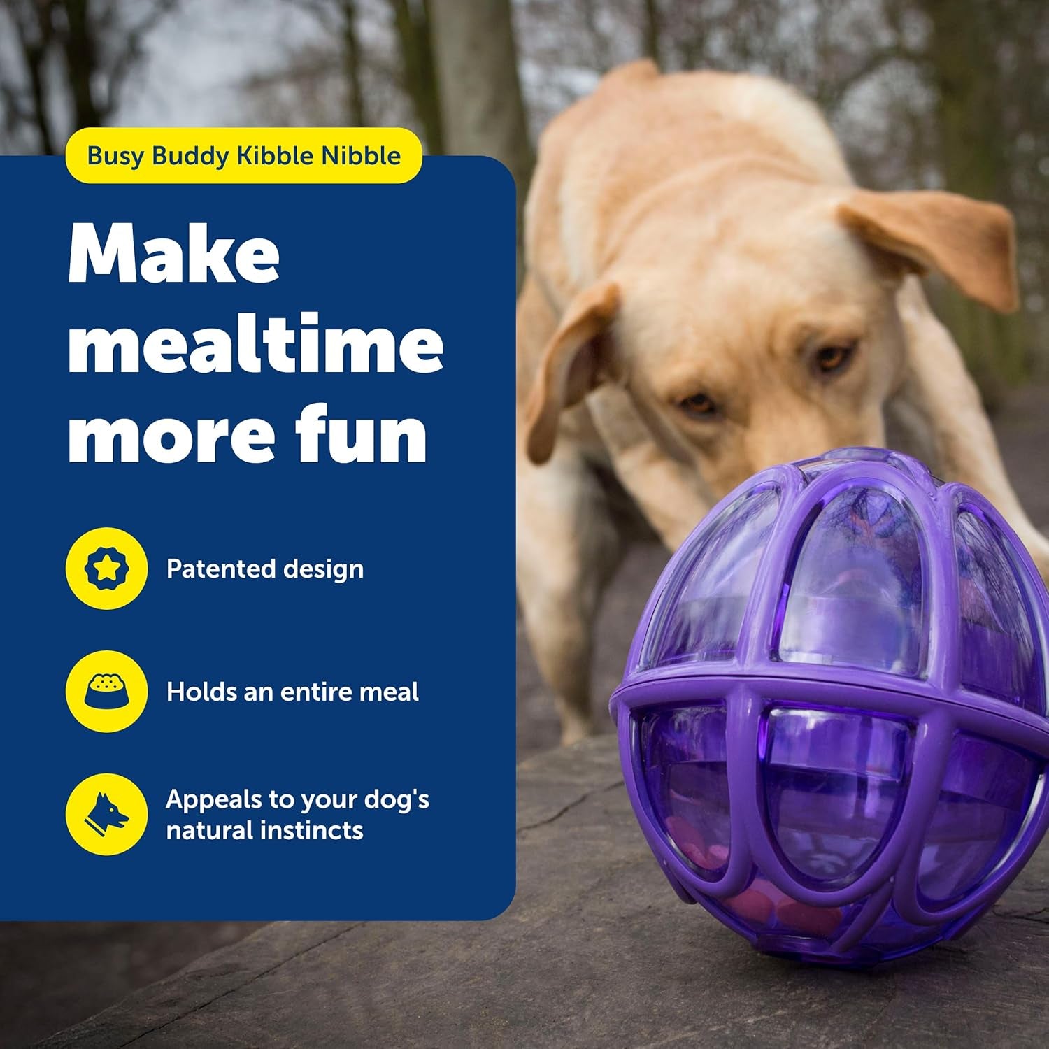 Petsafe Busy Buddy Kibble Nibble - Dog Toy - Treat and Food Dispenser - Slow Feeder - Medium/Large