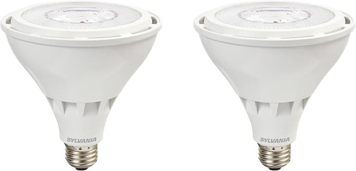 Sylvania Night Chaser LED PAR38 Light Bulb, 250W = 23W, 22 Year, Dimmable, Super Bright 2650 Lumens, Wet Rated, 5000K, Daylight - 2 Pack (41358)