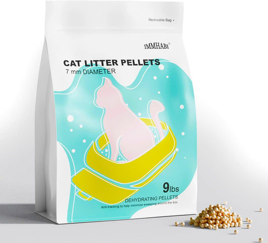 Generic Cat Litter Pellets Refills - 9 Lbs, Exclusively for Dual-Layer Litter Box Systems, Dehydrating, Long-Lasting Odor Control