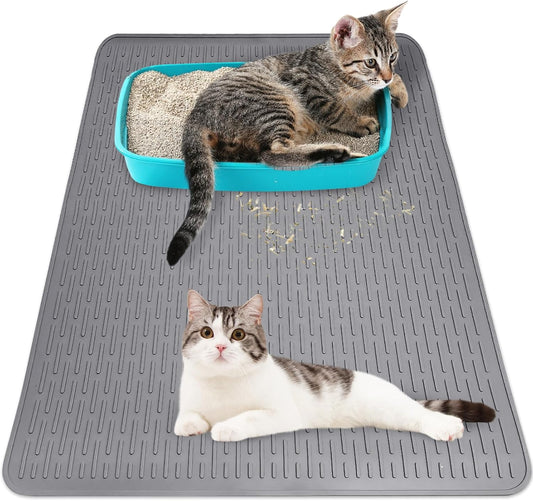 Cat Litter Mat 36" X 20" Waterproof Rubber Litter Box Mat