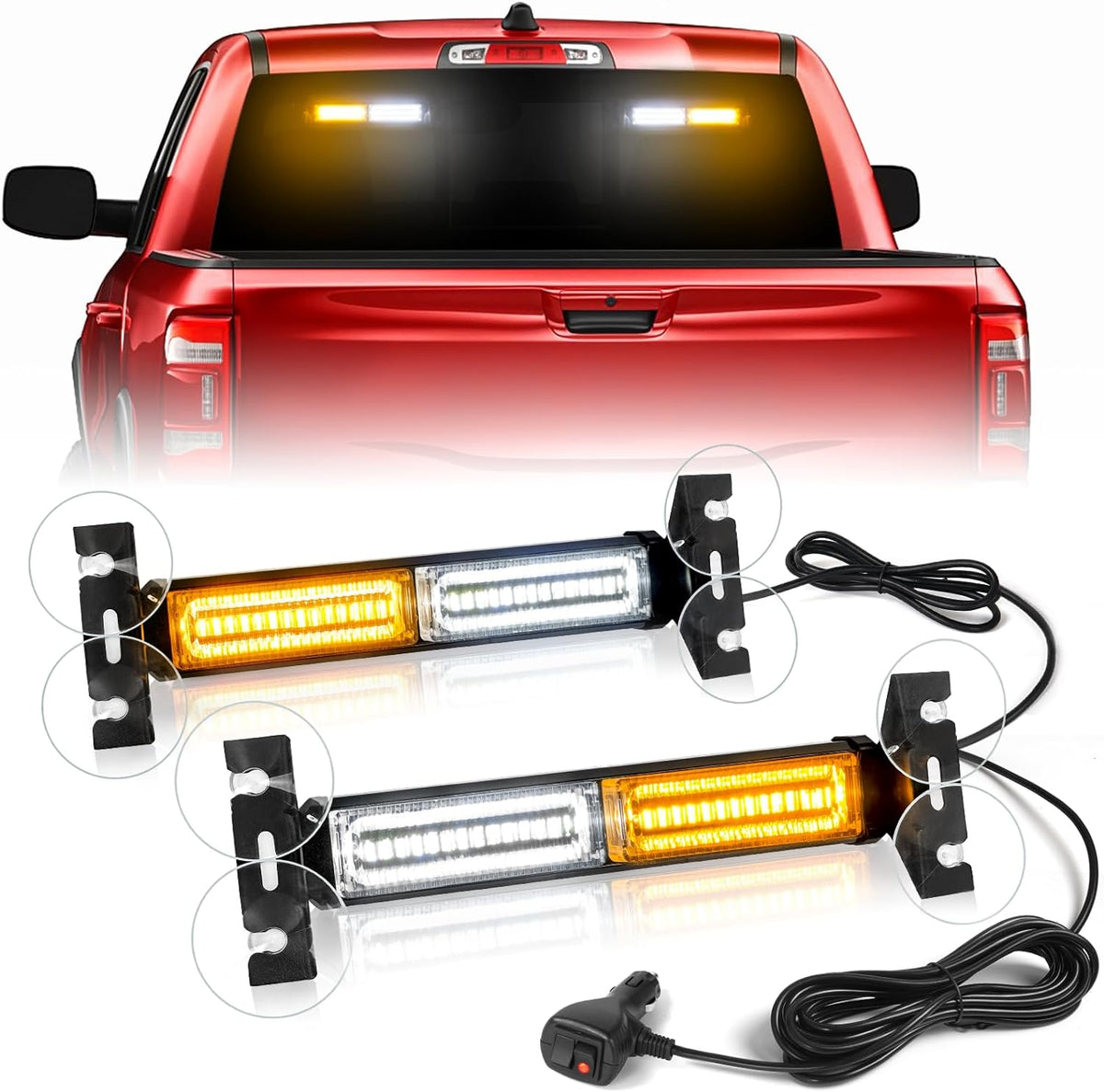 Hlauto 2X10.7Inch 40LED Strobe Traffic Advisor Light Bar