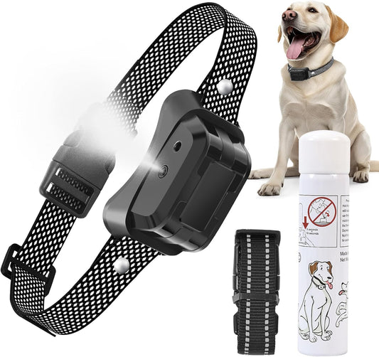 Citronella Dog Bark Collar, anti Bark Collar with 3 Adjustable Spray & Sensitivity Level [1 Citronella Spray Refill] Automatic No Shock Dog Barking Collar for Small Medium Large Dogs, Gray