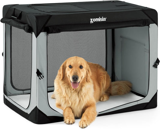 XL Collapsible Dog Travel Crate for Large Dogs, Portable Dog Crate