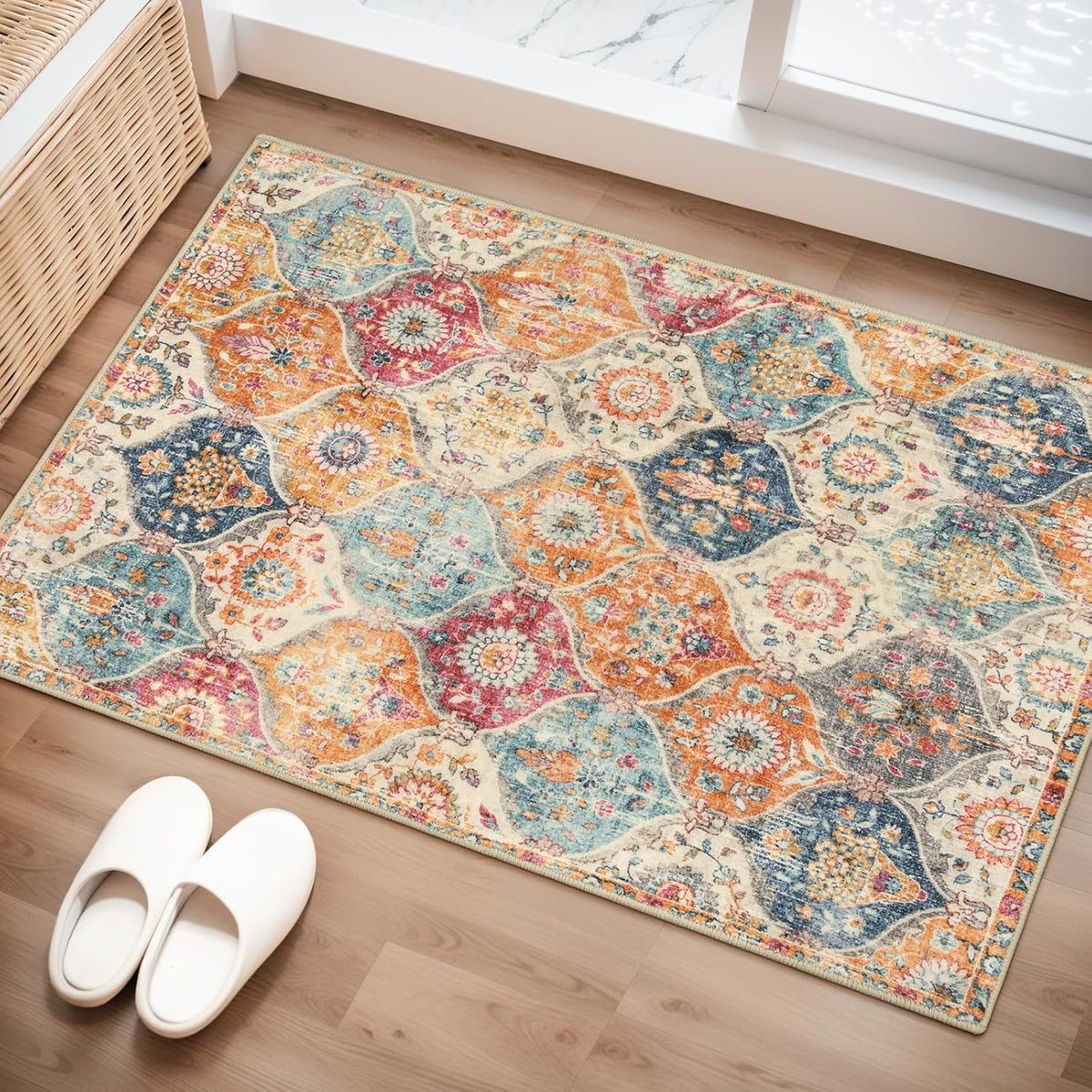 Lahome Washable Rugs for Entryway, 2X3 Kitchen Rugs Non Slip Washable
