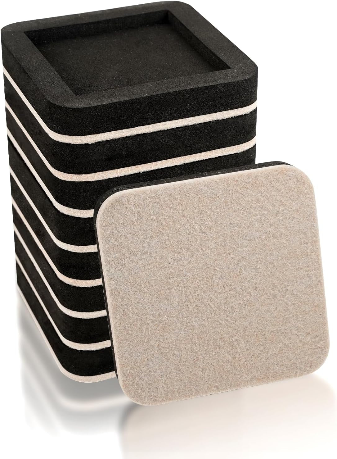 Upgraded Felt Furniture Sliders for Hardwood Floors - 8 PCS 4"