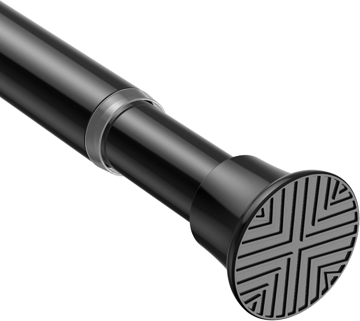 Spring Tension Curtain Rod 30-76 Inch Black Tension Rod 1Pcs