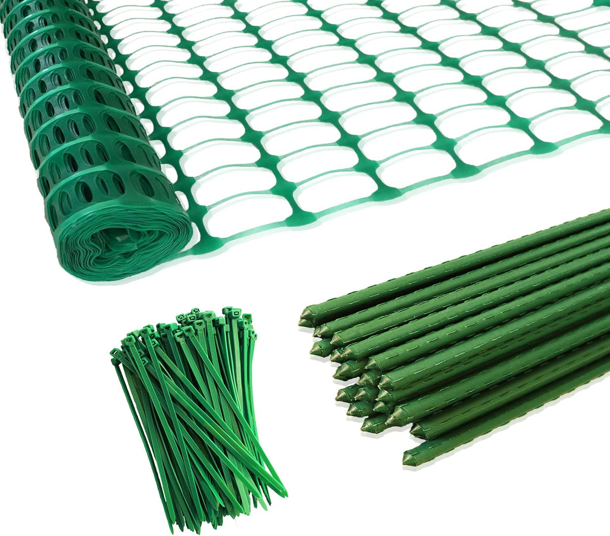 Temporary Plastic Fence 40" X 100' with Posts, Movable Snow Barrier Fencing