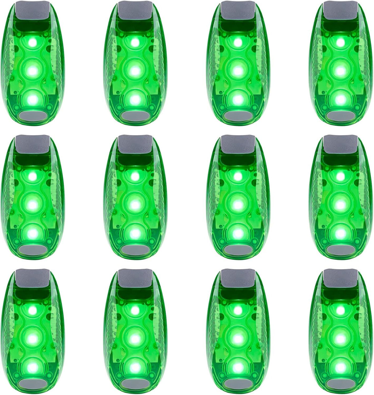 12 Pack Led Safety Light, Safety Light, High Visibility Strobe Running Lights Used for Bicycle, Walking Etc. Clip-On Running Lights Clip to Clothes Strap to Wrist, Bike or Anywhere