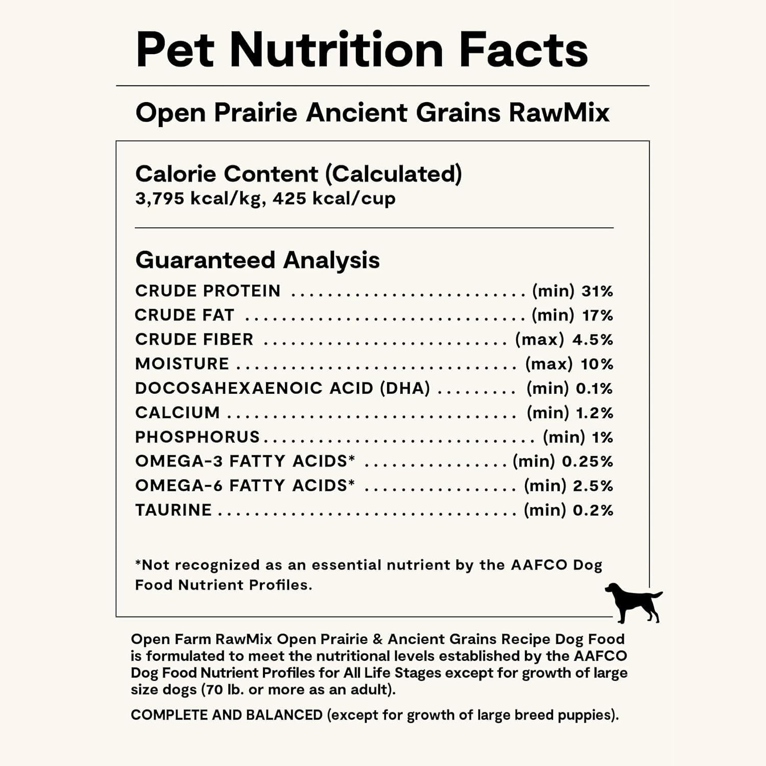 Open Farm, Rawmix Dry Dog Food with Ancient Grains, Protein-Packed Kibble Coated in Bone Broth with Freeze Dried Raw Chunks, Salmon Whitefish & Rockfish, Wild Ocean Recipe, 20Lb Bag