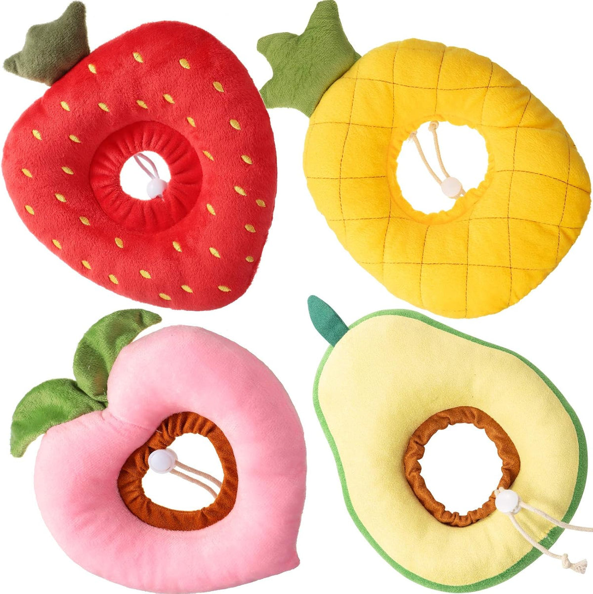 Weewooday 4 Pcs Adjustable Cat Cone Collar Soft Cat Recovery Collar Cute