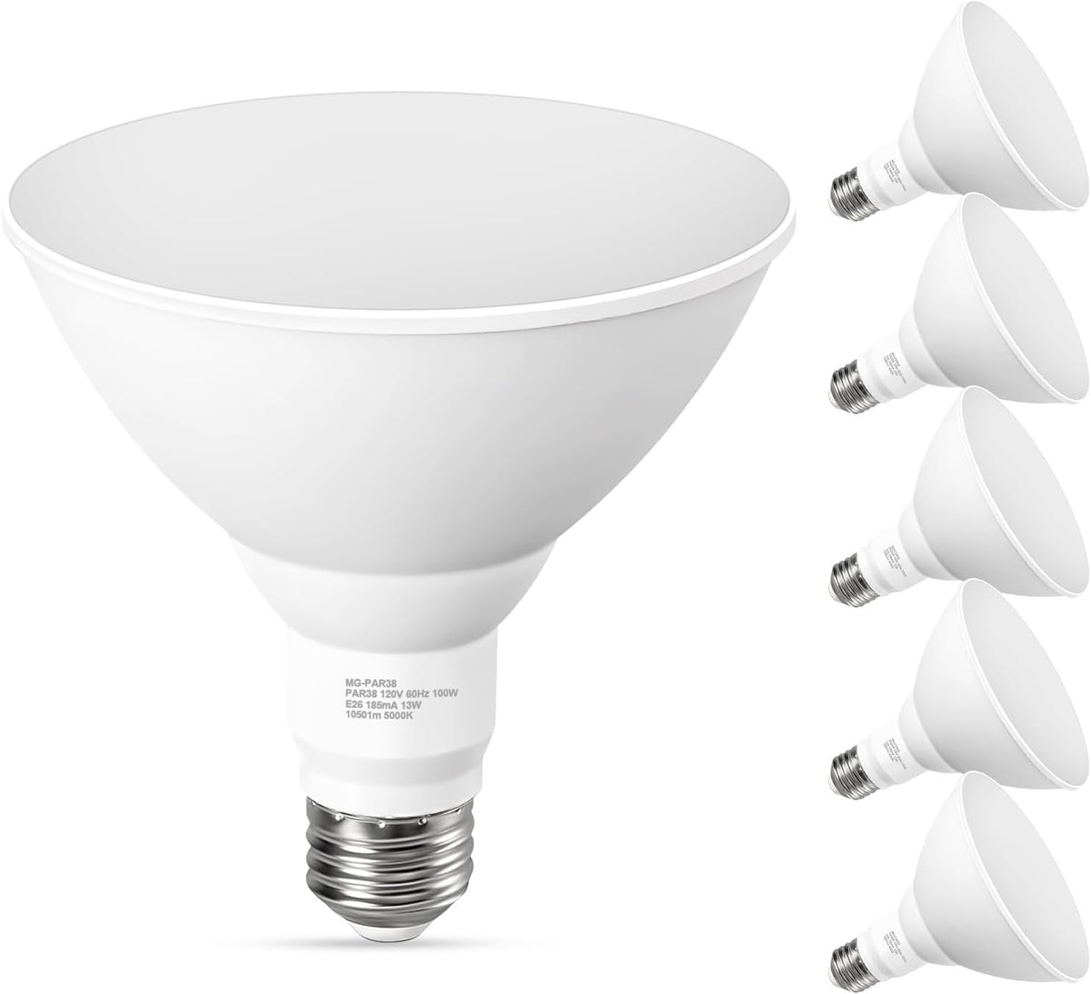 Gvvoohome Outdoor Flood Light Bulbs, 100W Equivalent, 5000K Daylight White