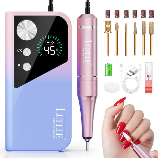 Electric Nail Drill File Professional Machine 45000RPM for Acrylic Gel Nail