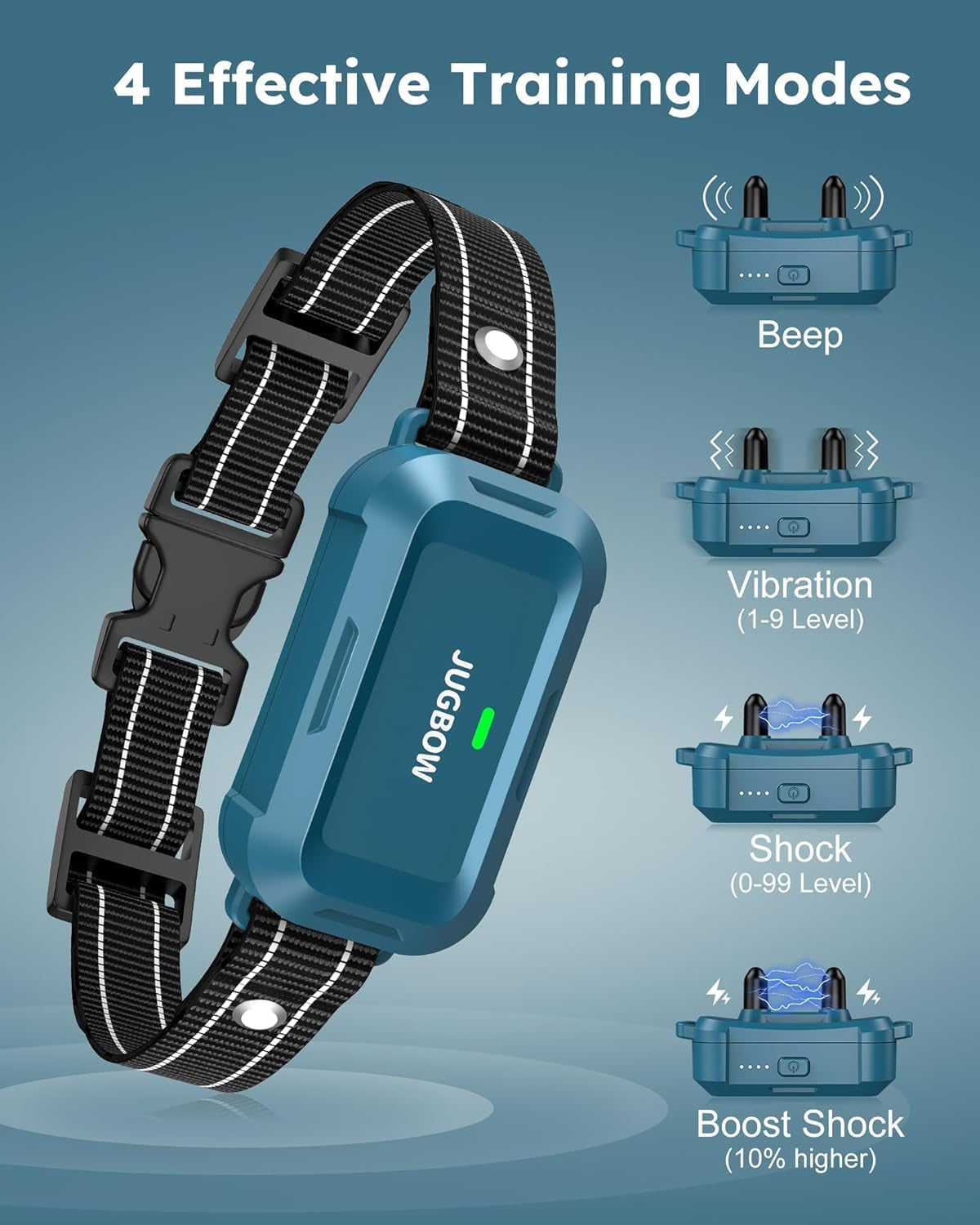 Dog Shock Collar - 4200FT Dog Training Collar with Remote, IPX8 Waterproof Electric Collar with 4 Training Modes, Security Lock, Rechargeable E-Collar for Dogs 10-120Lbs