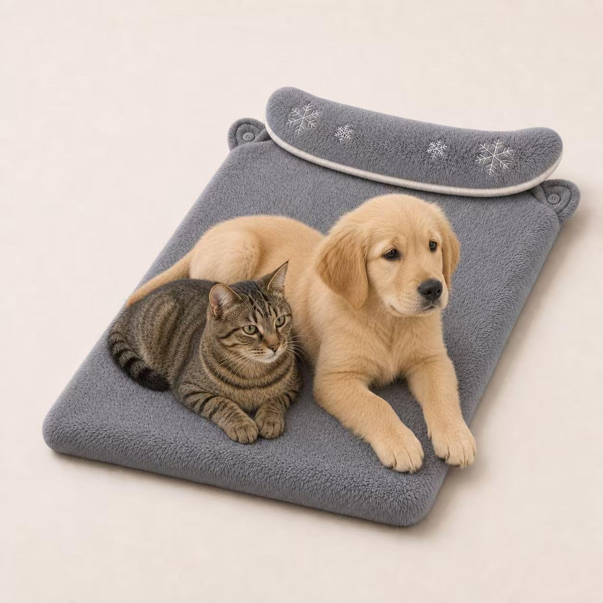 Self Warming Cat Bed with Removable Pillow 23 X 35 In