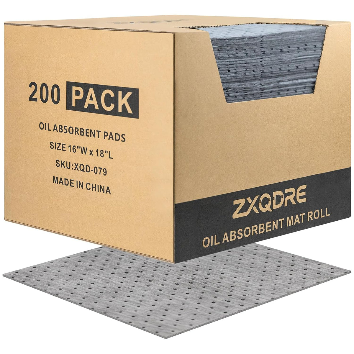 Oil Absorbent Pads, 5.5 Oz Oil Absorbent Mat 16" X 18" 200 Pack