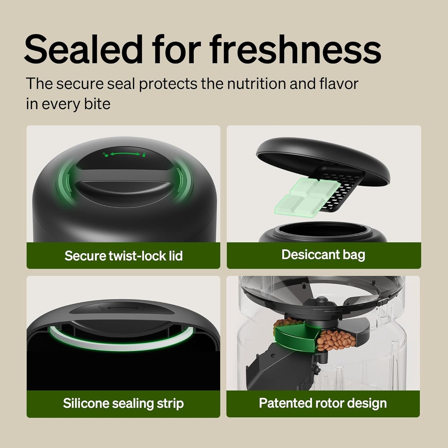 PETLIBRO Automatic Cat Feeder, 5G Wifi Automatic Dog Food Dispenser with Freshness Preservation, 5L Timed Pet Feeder with Low Food Sensor, up to 10 Meals per Day, Granary Black