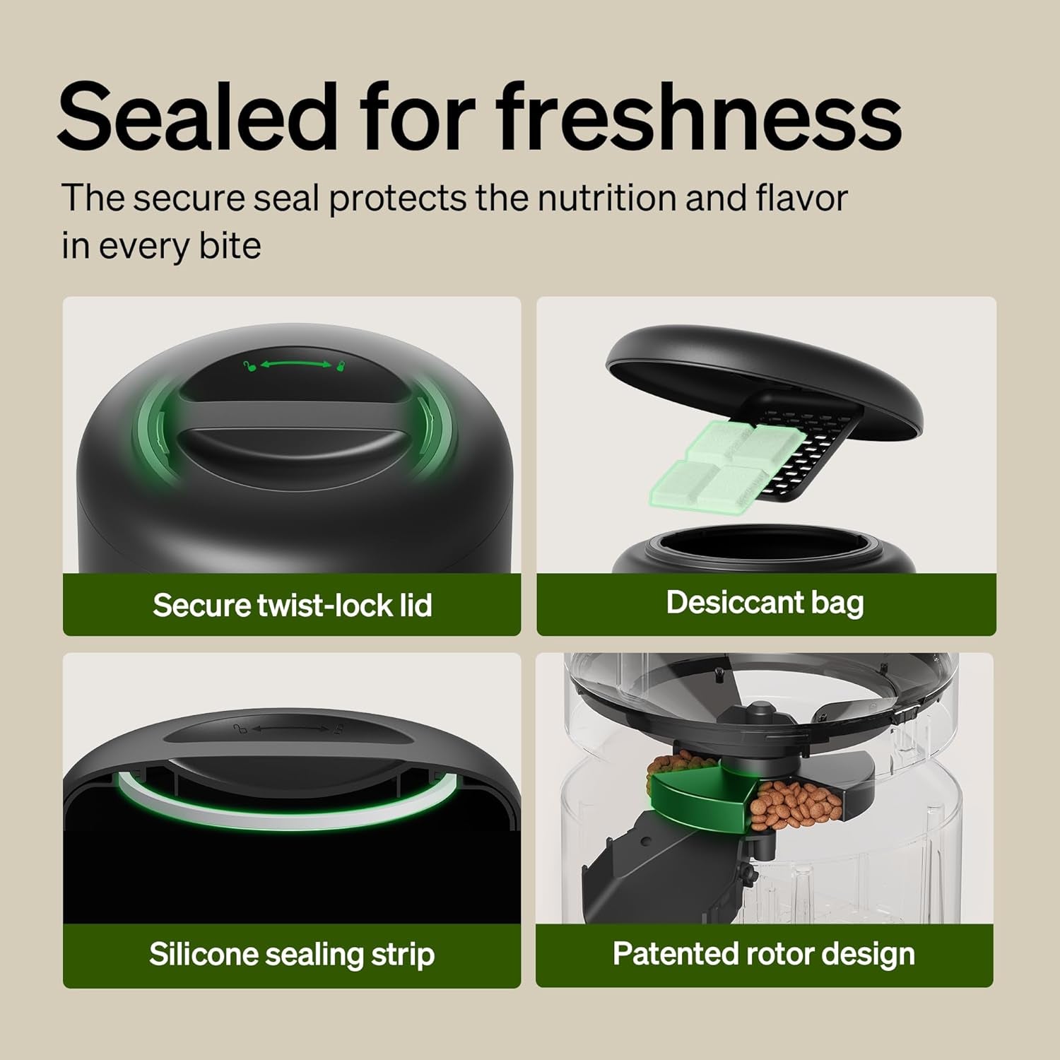 PETLIBRO Automatic Cat Feeder, 5G Wifi Automatic Dog Food Dispenser with Freshness Preservation, 5L Timed Pet Feeder with Low Food Sensor, up to 10 Meals per Day, Granary Black