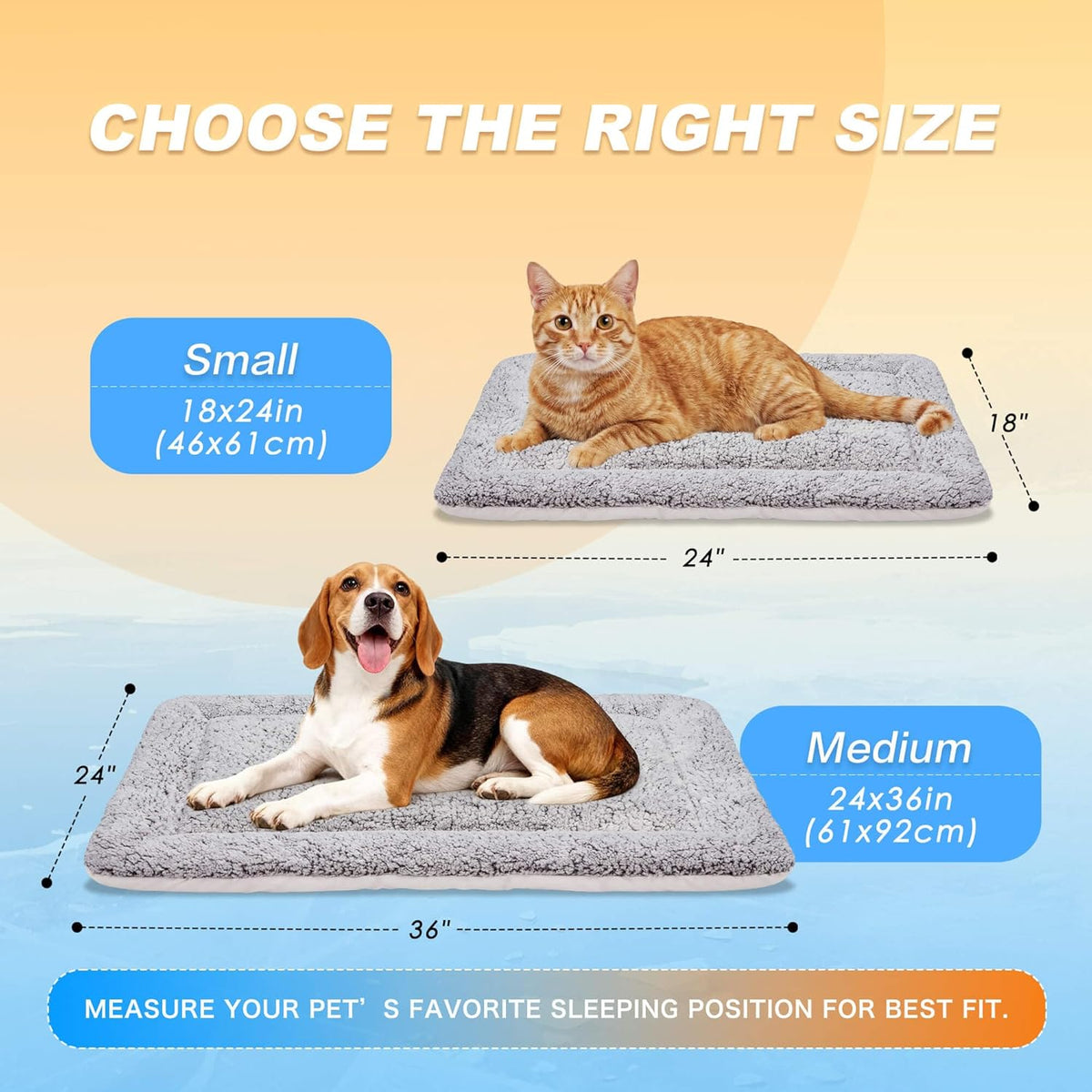 Self Warming Cat Bed, Reversible Cooling Mat for Cats, Dark Blue, 18X24 In
