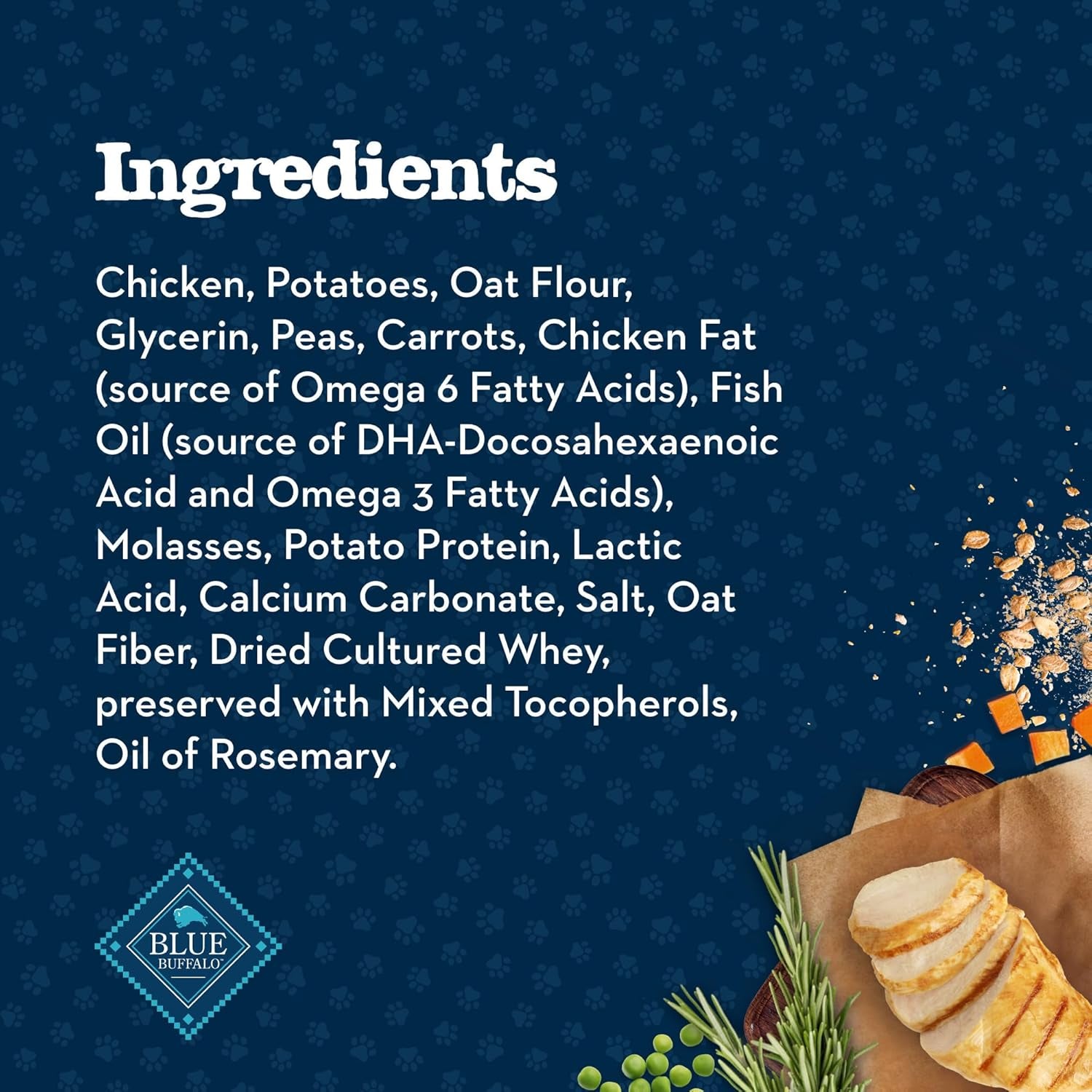 Blue Buffalo Baby Blue Soft Biscuits with DHA, Natural Dog Treats for Puppies, Great for Training, with Chicken & Carrots, 8-Oz Bag