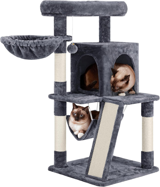 Yaheetech 40In Cat Tree for Indoor Large Cats with Large Top Perch