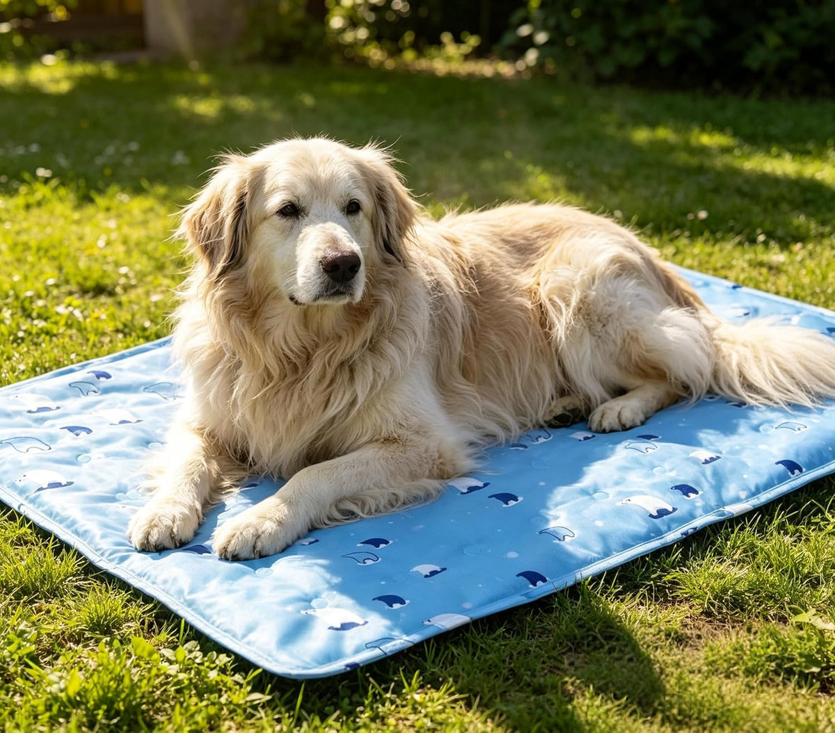 Zeqi Gel-Filled Cooling Mats for Cats Dogs Pets 35''X24'', Water-Proof Surface, Summer Dog Cool Mat, Cooling Cat Bed, Cool Mat, Ice Mat, Seat Cushion for Summer (Large, Animal Print)